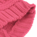 Baby Toddler Soft Comfortable Stretchable Beanie Warm Earflap Ball Hat Cap Pink