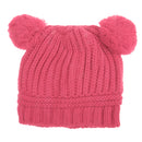 Baby Toddler Soft Comfortable Stretchable Beanie Warm Earflap Ball Hat Cap Pink