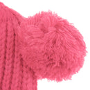Baby Toddler Soft Comfortable Stretchable Beanie Warm Earflap Ball Hat Cap Pink
