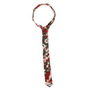 Men Women Vibrant Shine Cotton Soft Smooth Trendy Gorgeous Flower Printed Necktie
