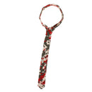Men Women Vibrant Shine Cotton Soft Smooth Trendy Gorgeous Flower Printed Necktie
