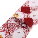 Men Women Vibrant Shine Cotton Soft Smooth Trendy Gorgeous Flower Printed Necktie