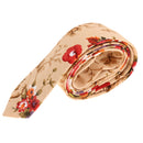 Men Women Vibrant Shine Cotton Soft Smooth Trendy Gorgeous Flower Printed Necktie