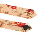 Men Women Vibrant Shine Cotton Soft Smooth Trendy Gorgeous Flower Printed Necktie