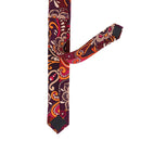 Men Women Vibrant Shine Cotton Soft Smooth Trendy Gorgeous Flower Printed Necktie