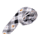 Men Women Vibrant Shine Cotton Soft Smooth Trendy Gorgeous Flower Printed Necktie