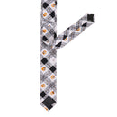 Men Women Vibrant Shine Cotton Soft Smooth Trendy Gorgeous Flower Printed Necktie