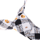 Men Women Vibrant Shine Cotton Soft Smooth Trendy Gorgeous Flower Printed Necktie