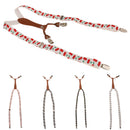 Men Women Fashionable Stripe Design Adjustable Y-Back Suspenders For Dress Trousers Jeans Shorts Pants 39.4"