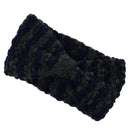 Women's Yoga Sportswear Knitted Ear Warmer Bow Crochet Winter Headwear Headwrap Hair Band Accessory Headband Grey Blue