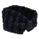 Women's Yoga Sportswear Knitted Ear Warmer Bow Crochet Winter Headwear Headwrap Hair Band Accessory Headband Grey Blue