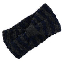 Women's Yoga Sportswear Knitted Ear Warmer Bow Crochet Winter Headwear Headwrap Hair Band Accessory Headband Grey Blue