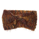 Women's Yoga Sportswear Knitted Ear Warmer Bow Crochet Winter Headwear Headwrap Hair Band Accessory Headband Brown