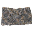 Women's Yoga Sportswear Knitted Ear Warmer Bow Crochet Winter Headwear Headwrap Hair Band Headband Brown Grey
