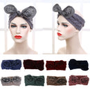 Women Girls Knitted Yoga Headband Headwrap Skii Hat Earmuffs Hair Accessory Red