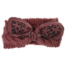 Women Girls Knitted Yoga Headband Headwrap Skii Hat Earmuffs Hair Accessory Pink