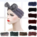 Women Girls Knitted Yoga Headband Headwrap Skii Hat Earmuffs Hair Accessory Pink