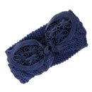 Women Girls Knitted Yoga Headband Headwrap Skii Hat Earmuffs Hair Accessory Rank Blue