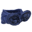 Women Girls Knitted Yoga Headband Headwrap Skii Hat Earmuffs Hair Accessory Rank Blue
