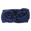 Women Girls Knitted Yoga Headband Headwrap Skii Hat Earmuffs Hair Accessory Rank Blue