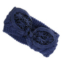 Women Girls Knitted Yoga Headband Headwrap Skii Hat Earmuffs Hair Accessory Rank Blue