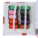 Fold Up Sewing Kit Needlework Set Storage Box Bag Thread Tape Measure