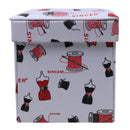 Fold Up Sewing Kit Needlework Set Storage Box Bag Thread Tape Measure