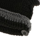 Kid Cosplay Costume Beanie Viking Crochet Horn Hat Winter Knitted Wig Caps Long Light Gray Wind Mask Beard