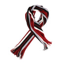 Wool Spinning Men Stripe Scarf Winter Fashion Matching Scarf Red