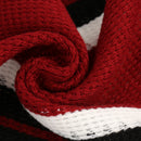 Wool Spinning Men Stripe Scarf Winter Fashion Matching Scarf Red