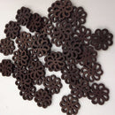 Pack of 80 Vintage Coffee Wooden 2 Holes Buttons for Sewing and Crafts 20mm