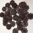 Pack of 80 Vintage Coffee Wooden 2 Holes Buttons for Sewing and Crafts 20mm