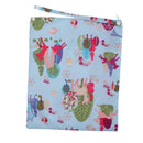 Baby Mummy Cloth Diaper Bag Wet Dry Zipper Tote Nappy Bag Blue Fawn