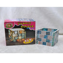 Handcrafted Handmade Glass Beads Candlestick Candle Holder DIY Crafts Square
