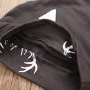 3pcs Toddler Baby Boy Girl Deer T-Shirt + Pants + Hat Outfits 70cm