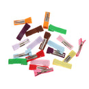 20x DIY Girls' Accessories Solid Ribbon Covered Alligator Hair Clips Hairpins