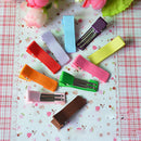 20x DIY Girls' Accessories Solid Ribbon Covered Alligator Hair Clips Hairpins
