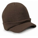 Men Women Fashionable Winter Warm Knitted Hat With Peak Design Winter Clothing Accessory One Size Coffee