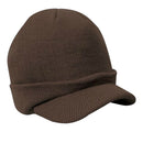 Men Women Fashionable Winter Warm Knitted Hat With Peak Design Winter Clothing Accessory One Size Coffee