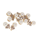 Pack of 10 Crown Pearl Charms for Bracelet Necklace Earring Jewelry Making