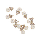 Pack of 10 Crown Pearl Charms for Bracelet Necklace Earring Jewelry Making