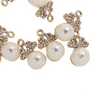 Pack of 10 Crown Pearl Charms for Bracelet Necklace Earring Jewelry Making