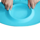 Foldable Adsorbed Design Food-Grade Silicone Baby Placemat Clean Convenient Food Mat Blue