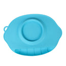 Foldable Adsorbed Design Food-Grade Silicone Baby Placemat Clean Convenient Food Mat Blue