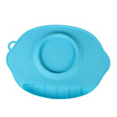 Foldable Adsorbed Design Food-Grade Silicone Baby Placemat Clean Convenient Food Mat Blue