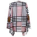 Fashionable Women Girls Ladies Plaid Cardigan Sweatshirt Casual Outerwear XL