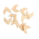Pack of 10 Geometric Arrows Wood Shapes Charms for DIY Woodcrafts 2.3*2.5cm