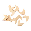 Pack of 10 Geometric Arrows Wood Shapes Charms for DIY Woodcrafts 2.3*2.5cm