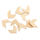 Pack of 10 Geometric Arrows Wood Shapes Charms for DIY Woodcrafts 2.3*2.5cm