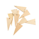 Pack of 10 Triangle Wood Shapes Charms for DIY Woodcrafts 3*5.8cm
